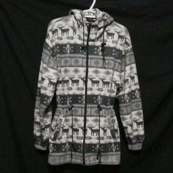 Vintage | CABIN CREEK | medium | Hooded Fleece Anorak Zip-Up Jacket - Picture 2 of 16